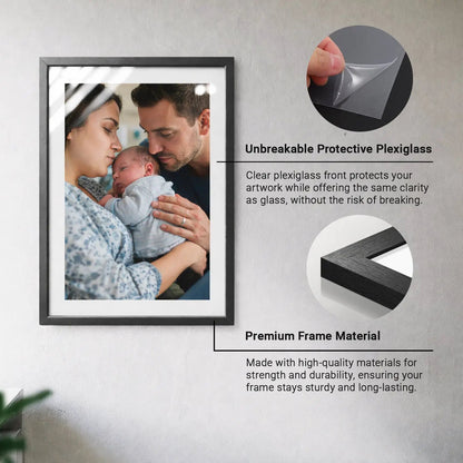 Aesthetic Photo Frame for Wall Decoration | Wooden Frames for Bedroom Living Room | Certificate Frame | Photo Frame for Certificate A4 Size Set of 8