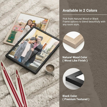 Aesthetic Photo Frame for Wall Decoration | Wooden Frames for Bedroom Living Room | Certificate Frame | Photo Frame for Certificate A4 Size Set of 8