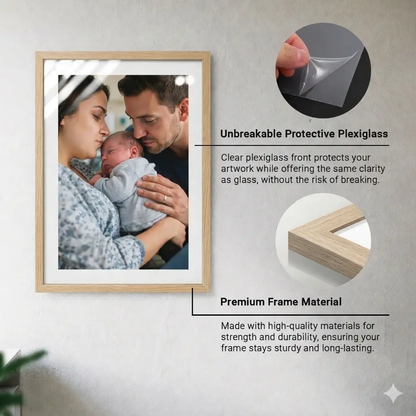 Photo Frame for Wall Decor | Wooden Frame for Living Room Office | Certificate Frame A4 Size | Aesthetic Home Decor Bedroom Frame Set of 4
