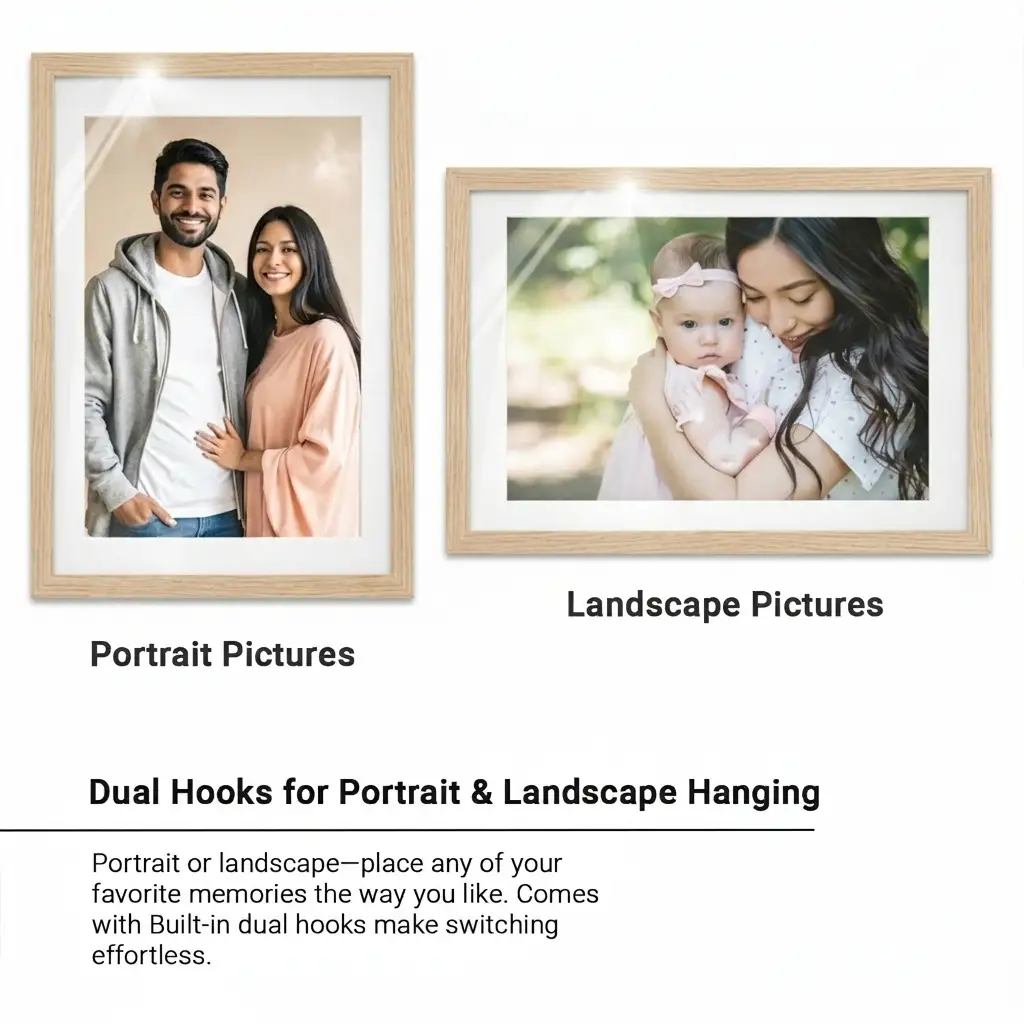 Photo Frame For Wall Decor | Collage Picture Frames For Wall Decor | Aesthetic Rectangular Photo Frames For Home Decor Office Livingroom Bedroom | Set of 8