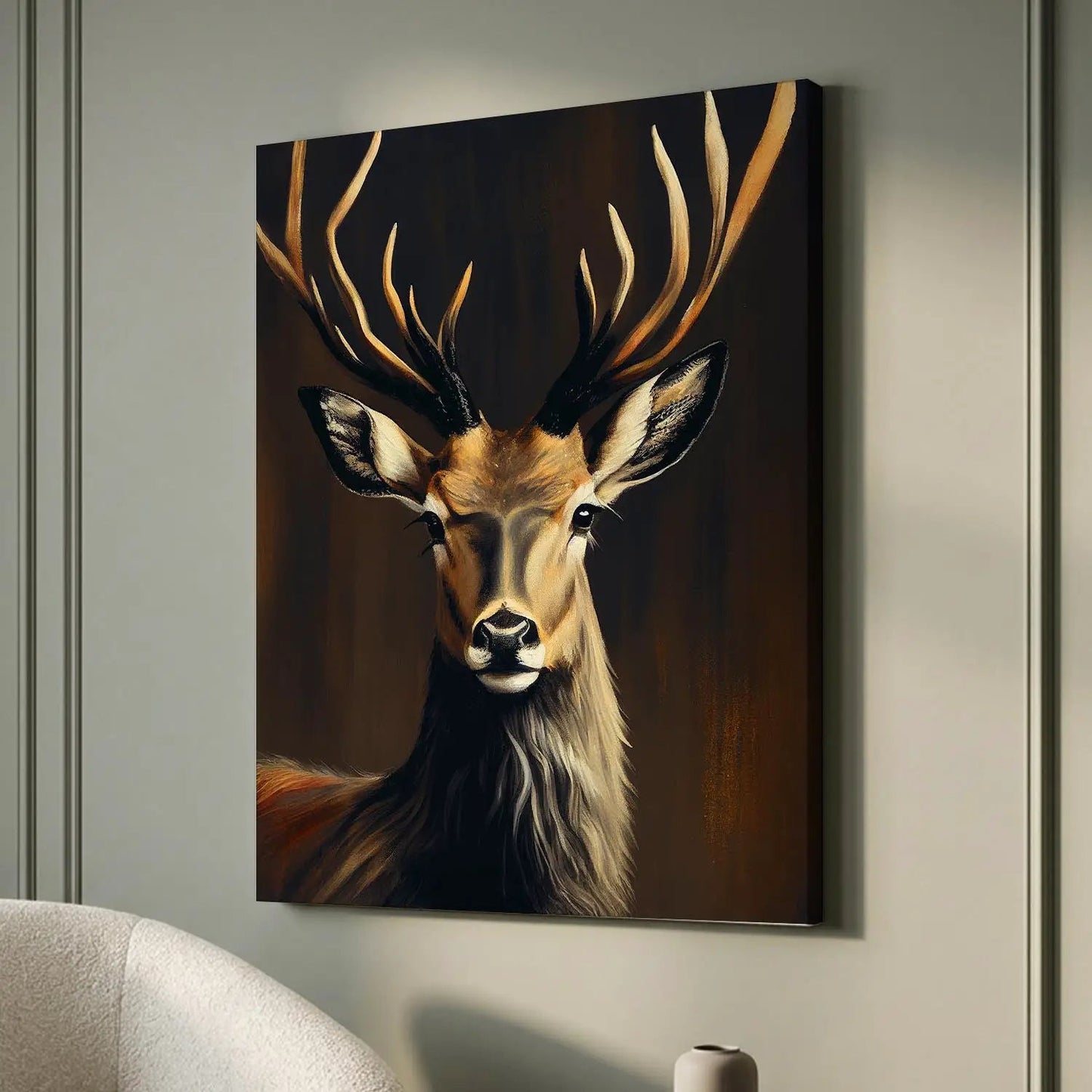 Deer in Forest Canvas Print - Large Canvas Art Print for Living Room Bedroom Wall Decor