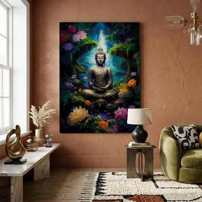 Peaceful Ponderings: Canvas Buddha