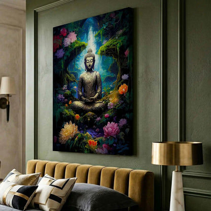 Peaceful Ponderings: Canvas Buddha