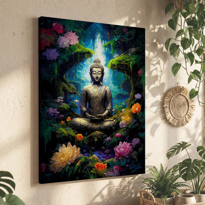 Peaceful Ponderings: Canvas Buddha