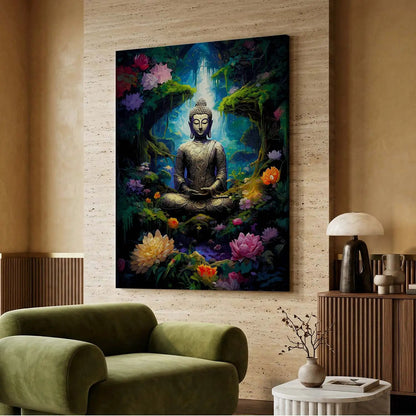 Peaceful Ponderings: Canvas Buddha