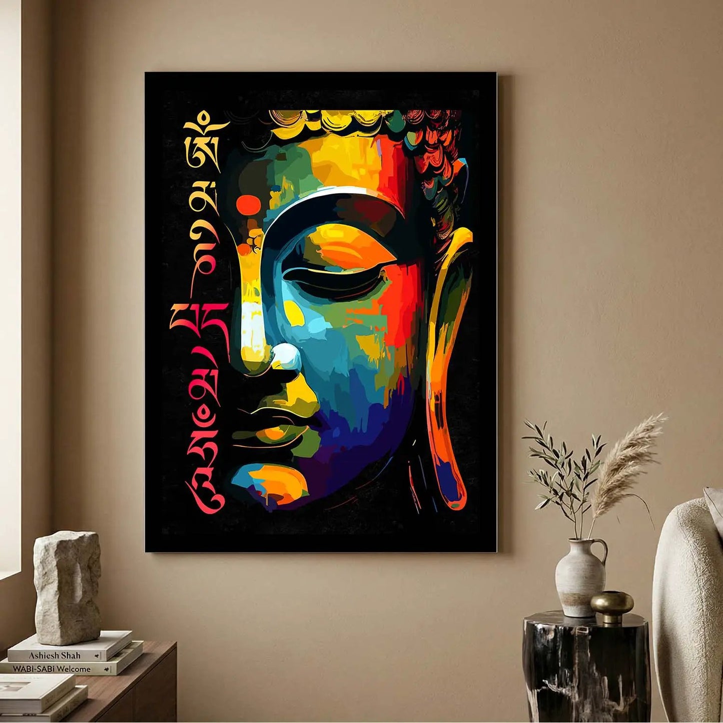 Zen Masterpiece : Colorful Buddha Canvas Print