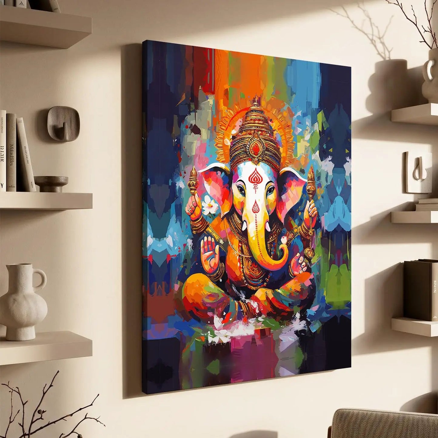 Shri Ganesha Canvas Art Print Prints for Home and Office Wall Decor