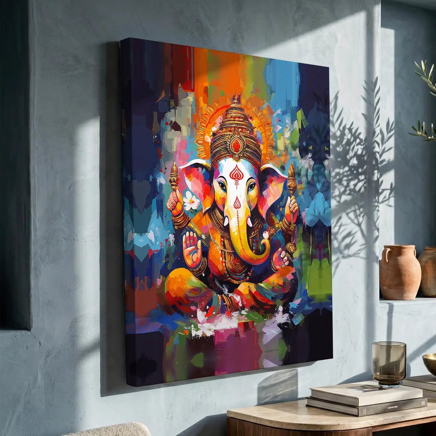 Shri Ganesha Canvas Art Print Prints for Home and Office Wall Decor