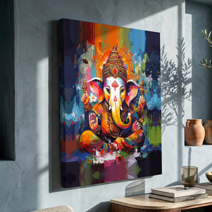 Shri Ganesha Canvas Art Print Prints for Home and Office Wall Decor