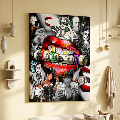 Hollywood Stars Vibrant Pop Art Canvas Print