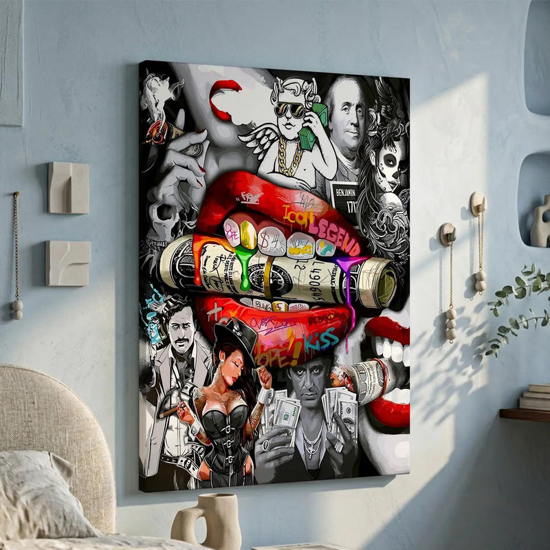 Hollywood Stars Vibrant Pop Art Canvas Print