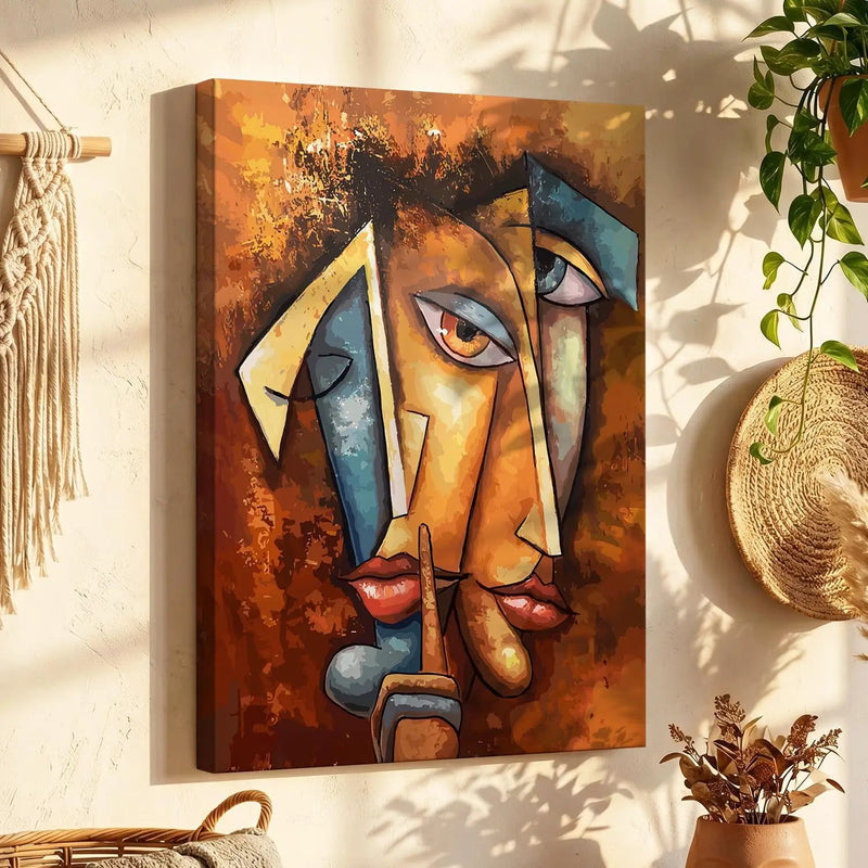 Contemporary Figurative Art Canvas Print - Elegance in Modern Form