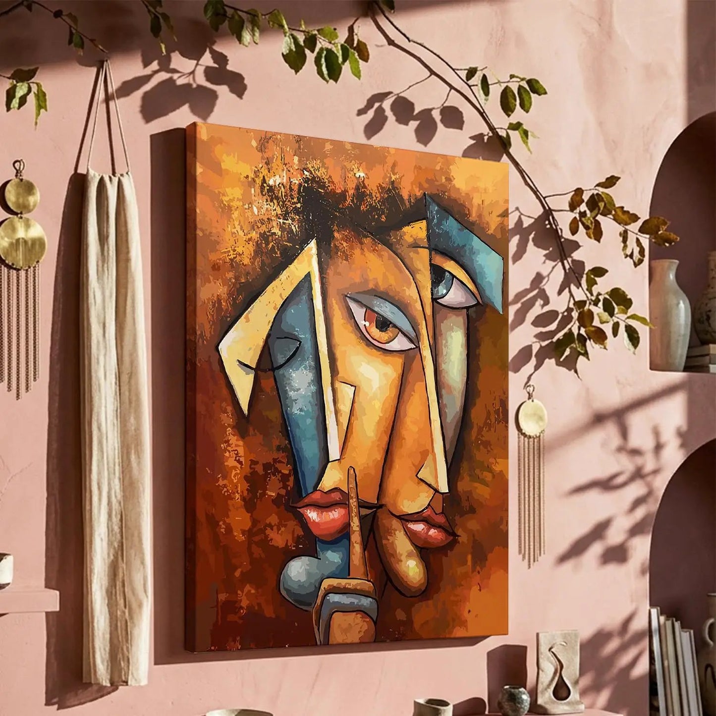 Contemporary Figurative Art Canvas Print - Elegance in Modern Form