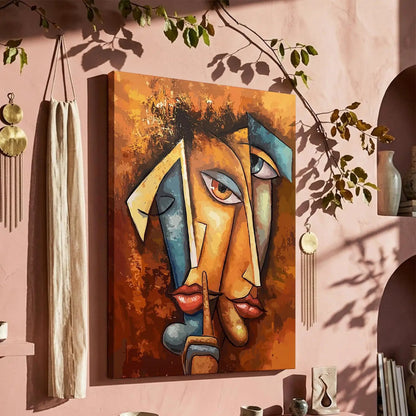 Contemporary Figurative Art Canvas Print - Elegance in Modern Form