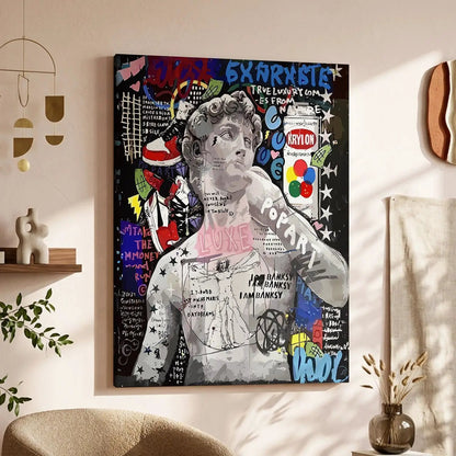 Modern Figurative Art Canvas Print - Elegance in Modern Form