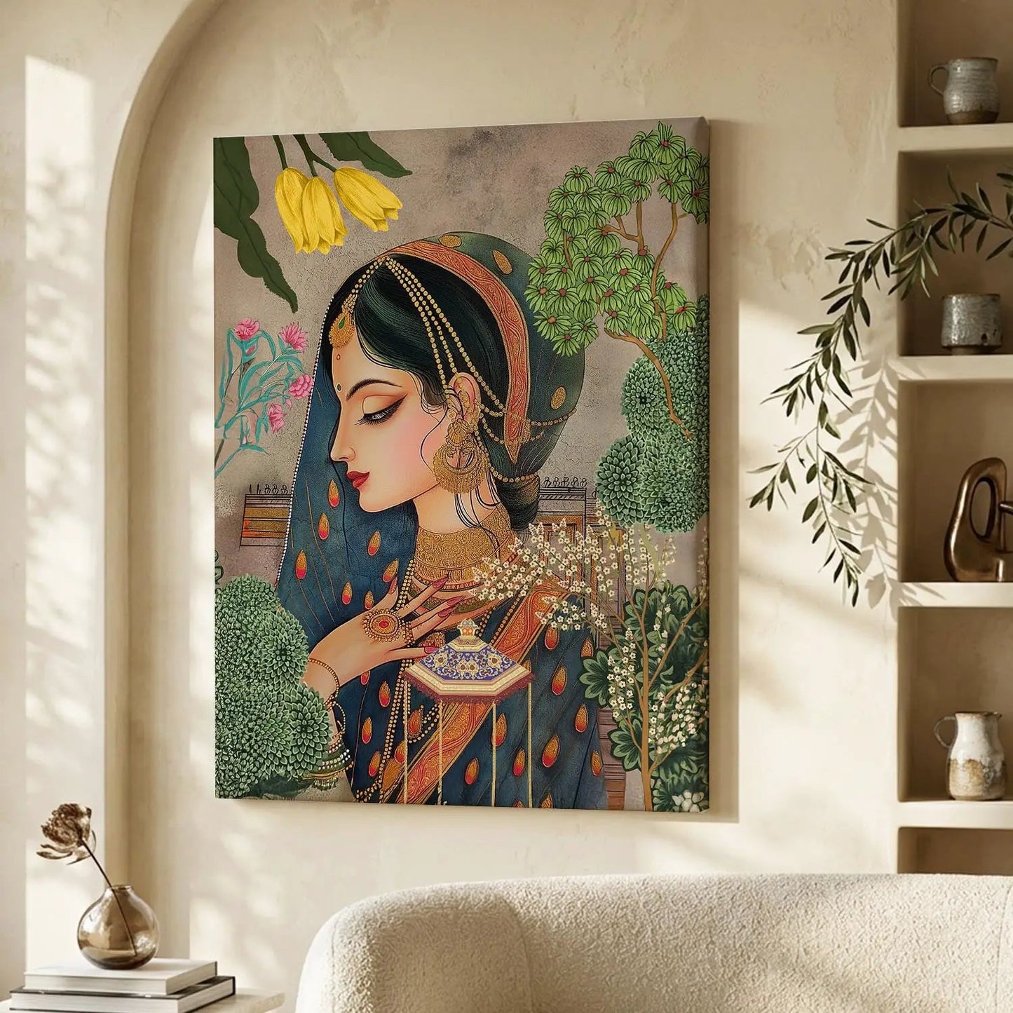 Traditional Indian Vibrant Art Canvas Print