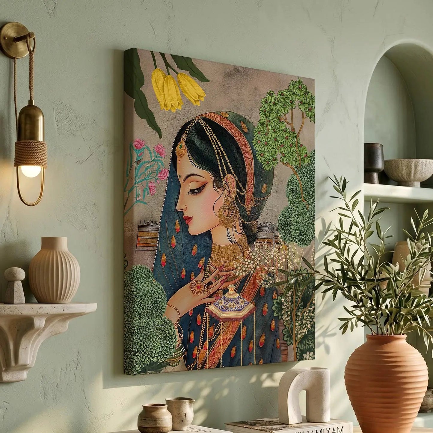 Traditional Indian Vibrant Art Canvas Print