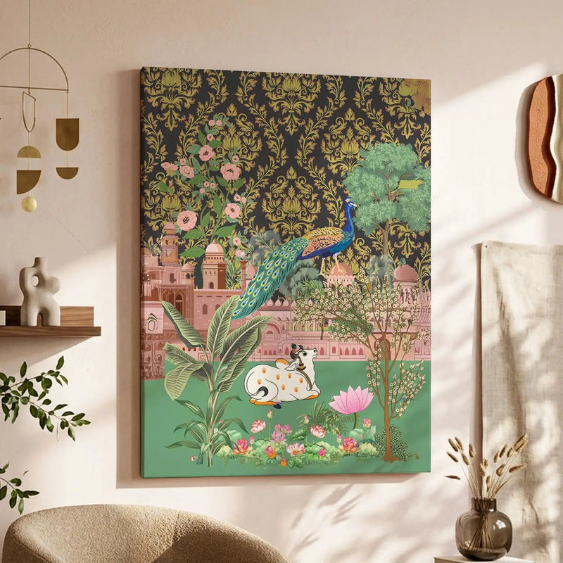 Traditional Indian Pichwai Art Canvas Print