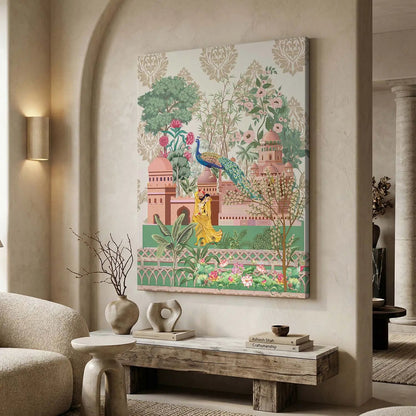 Traditional Indian Pichwai Art Canvas Print for Home Living Room Hotel Wall Decor