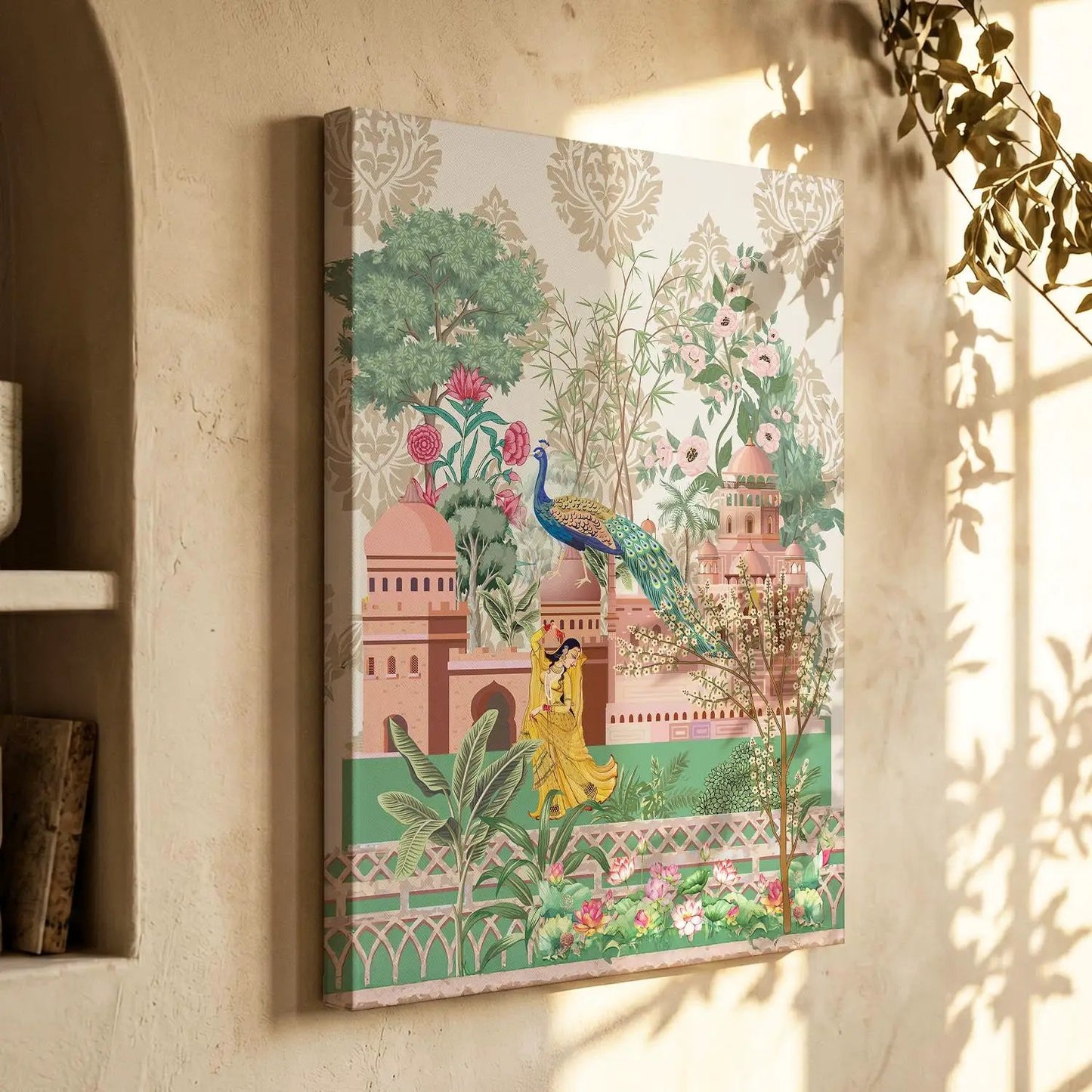 Traditional Indian Pichwai Art Canvas Print for Home Living Room Hotel Wall Decor