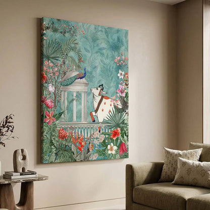 Traditional Indian Pichwai Art Canvas Print for Living Room Hotel & Home Wall Decoration