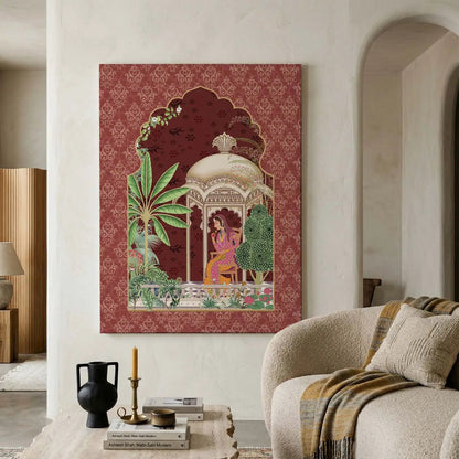 Traditional Indian Pichwai Art Canvas Print for Living Room Hotel & Home Wall Decoration