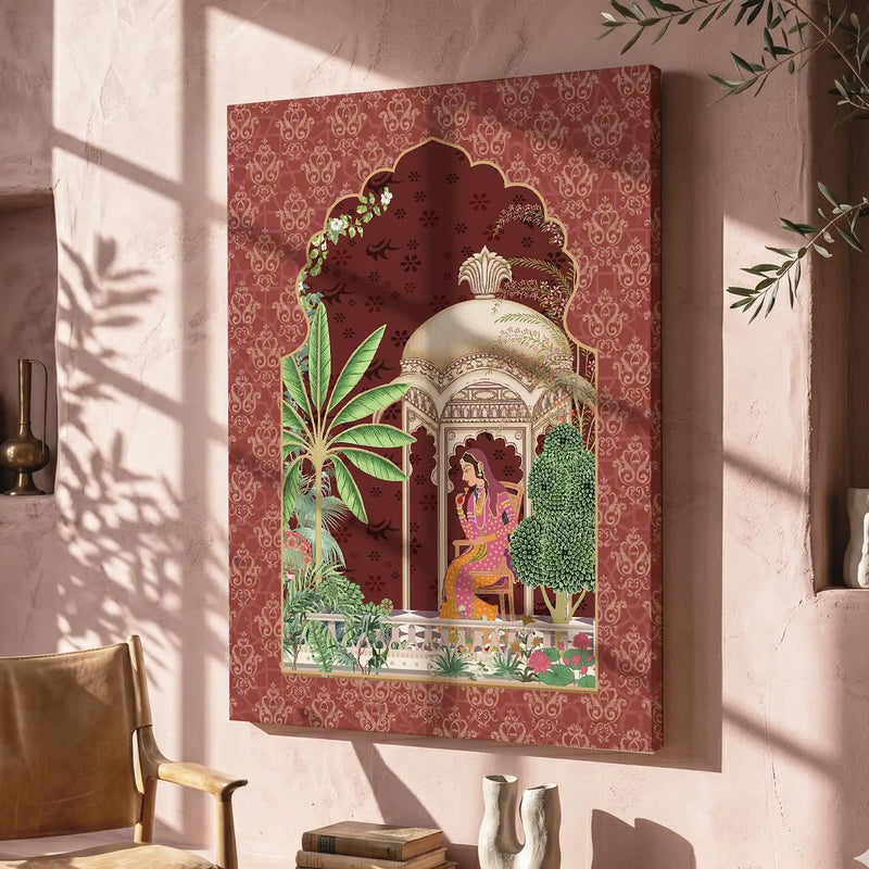 Traditional Indian Pichwai Art Canvas Print for Living Room Hotel & Home Wall Decoration