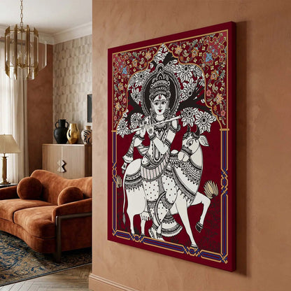Kalamkari Wall Art For Home Decor Canvas Painting Wall Decor
