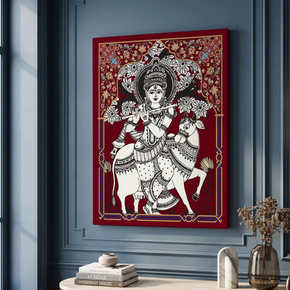 Kalamkari Wall Art For Home Decor Canvas Painting Wall Decor