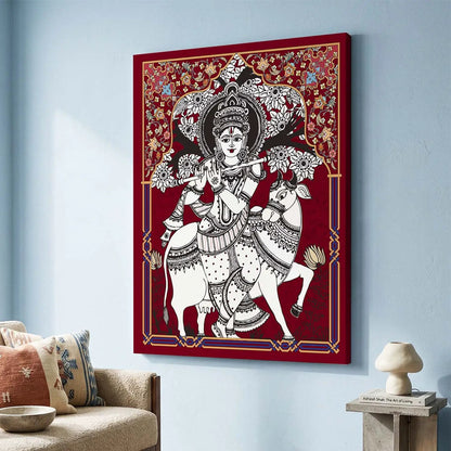Kalamkari Wall Art For Home Decor Canvas Painting Wall Decor