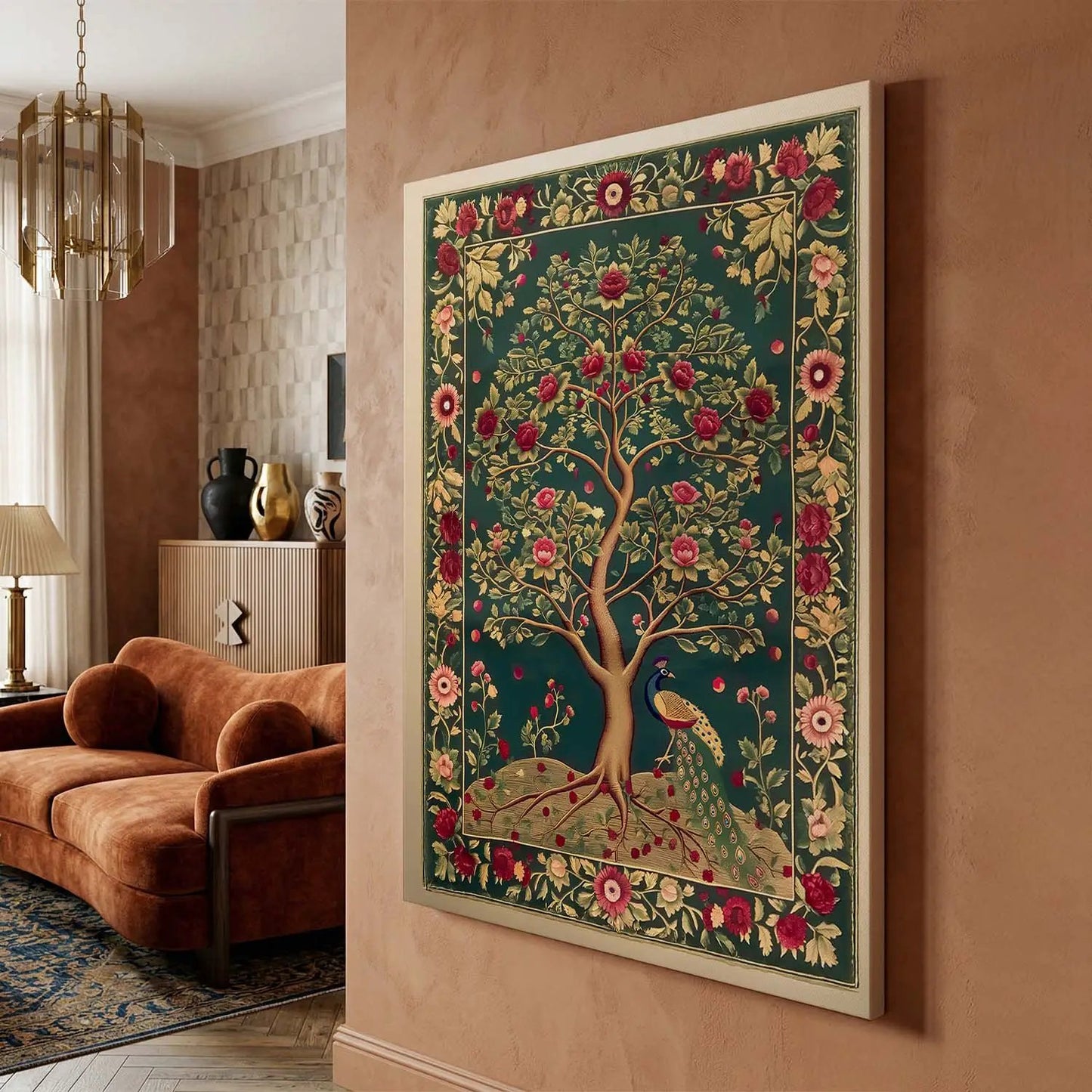 Kalamkari Wall Art For Home Decor Canvas Painting Wall Decor