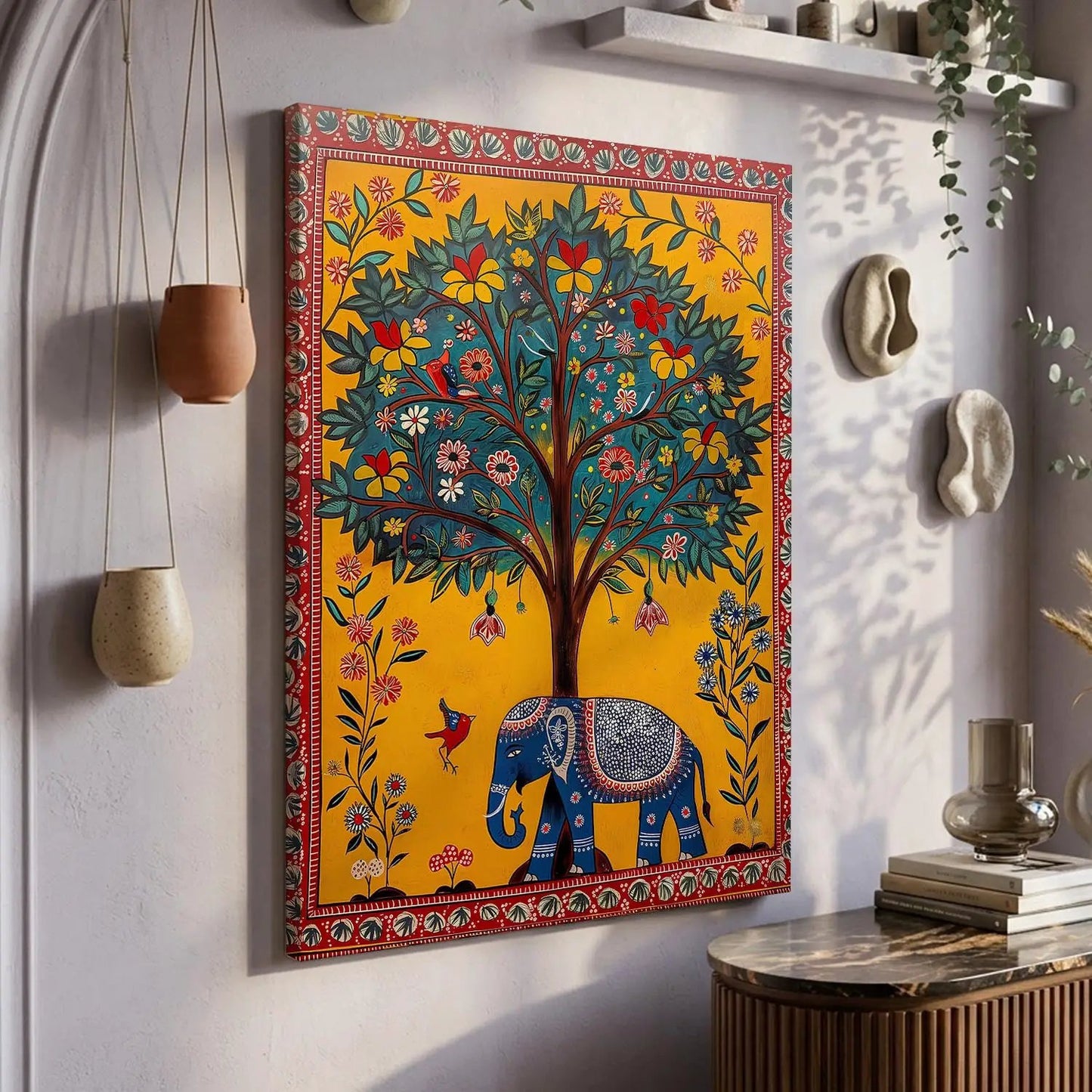 Kalamkari Wall Art For Home Decor Canvas Painting Wall Decor