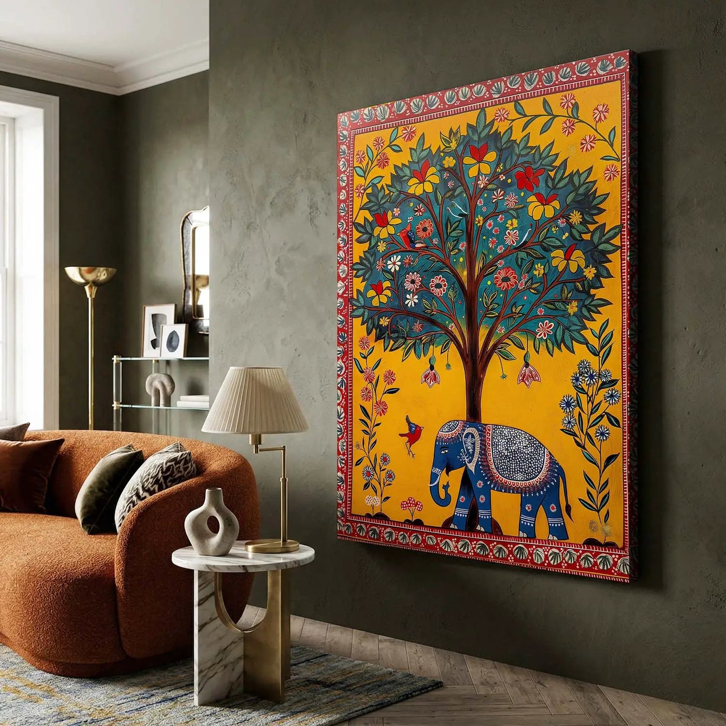 Kalamkari Wall Art For Home Decor Canvas Painting Wall Decor
