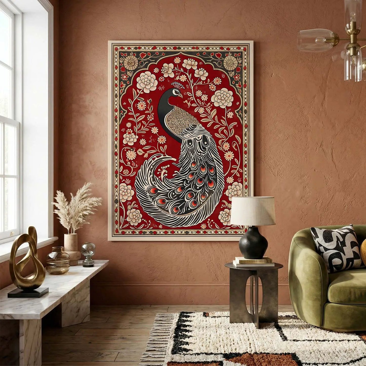 Kalamkari Wall Art For Home Decor Canvas Painting Wall Decor