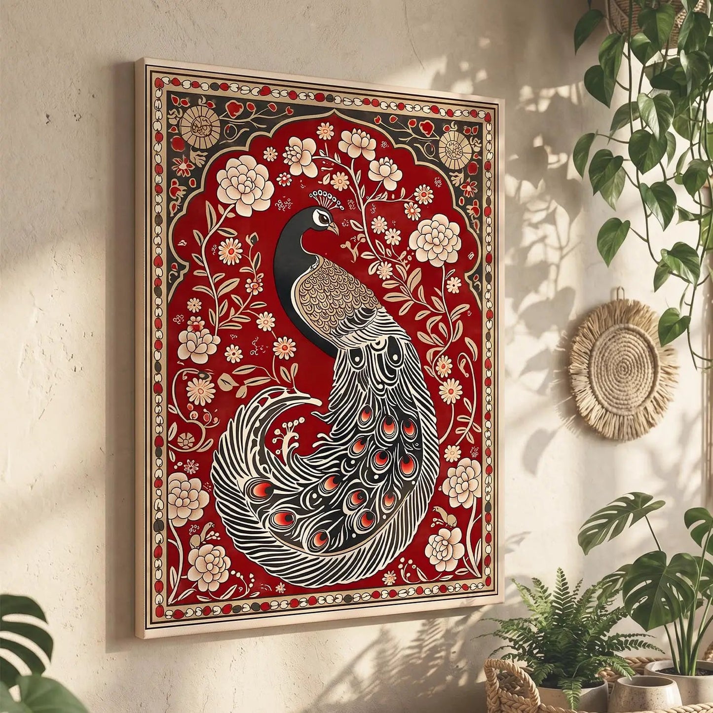 Kalamkari Wall Art For Home Decor Canvas Painting Wall Decor