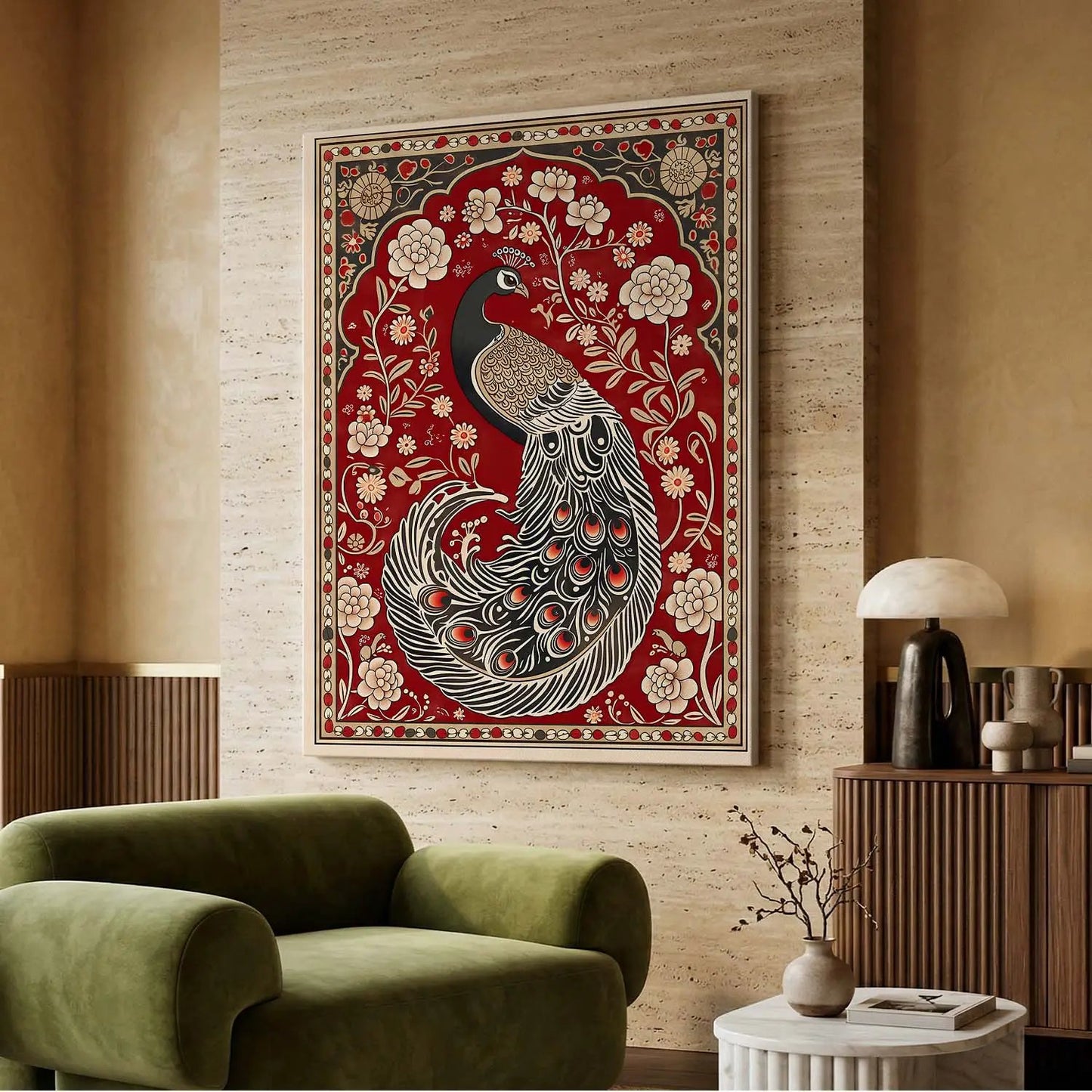 Kalamkari Wall Art For Home Decor Canvas Painting Wall Decor