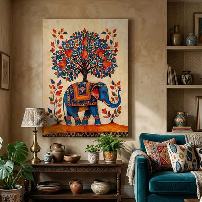 Kalamkari Wall Art For Home Decor Canvas Painting Wall Decor