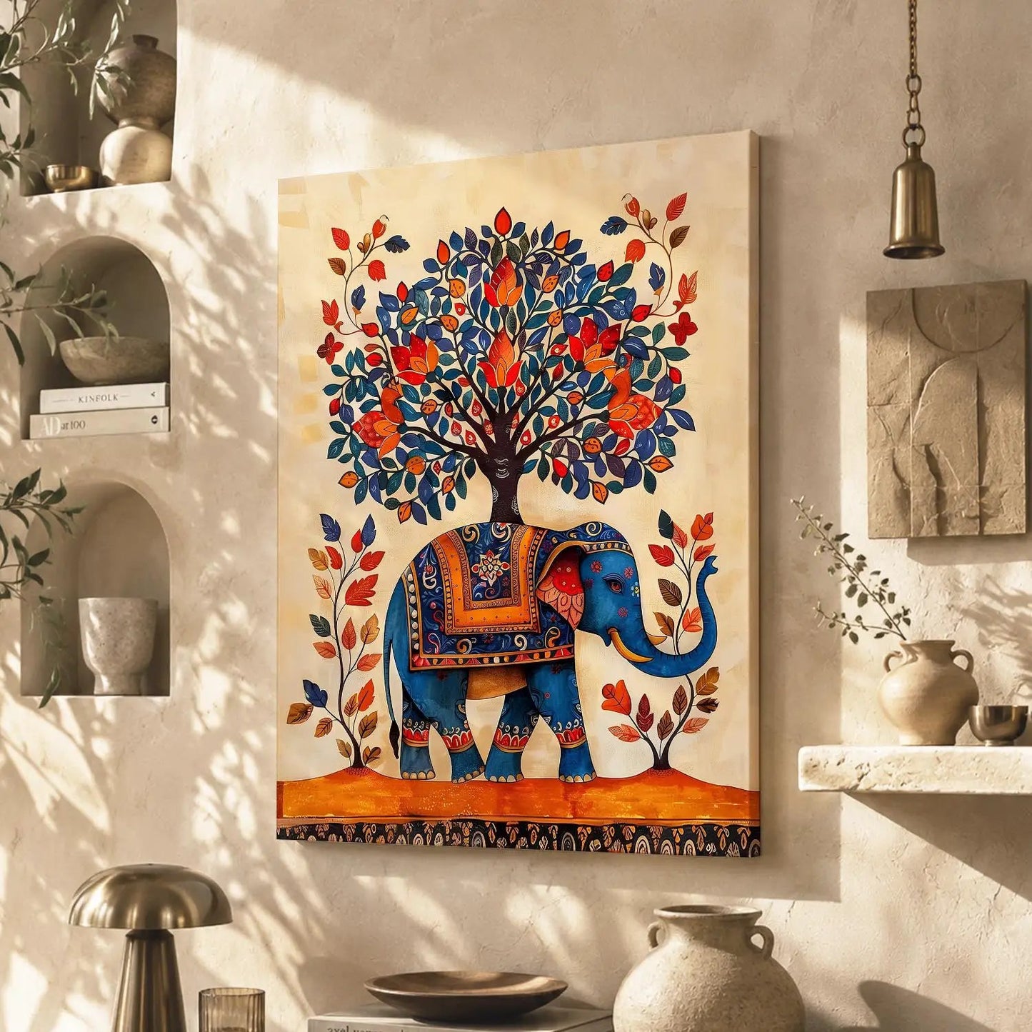 Kalamkari Wall Art For Home Decor Canvas Painting Wall Decor