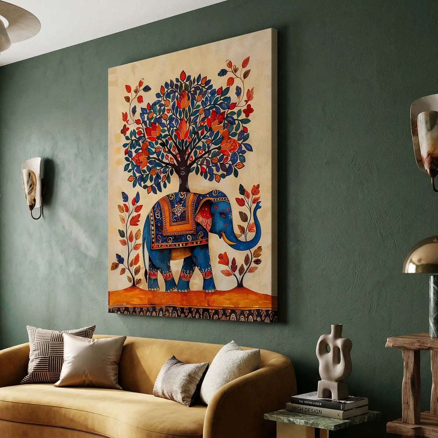 Kalamkari Wall Art For Home Decor Canvas Painting Wall Decor