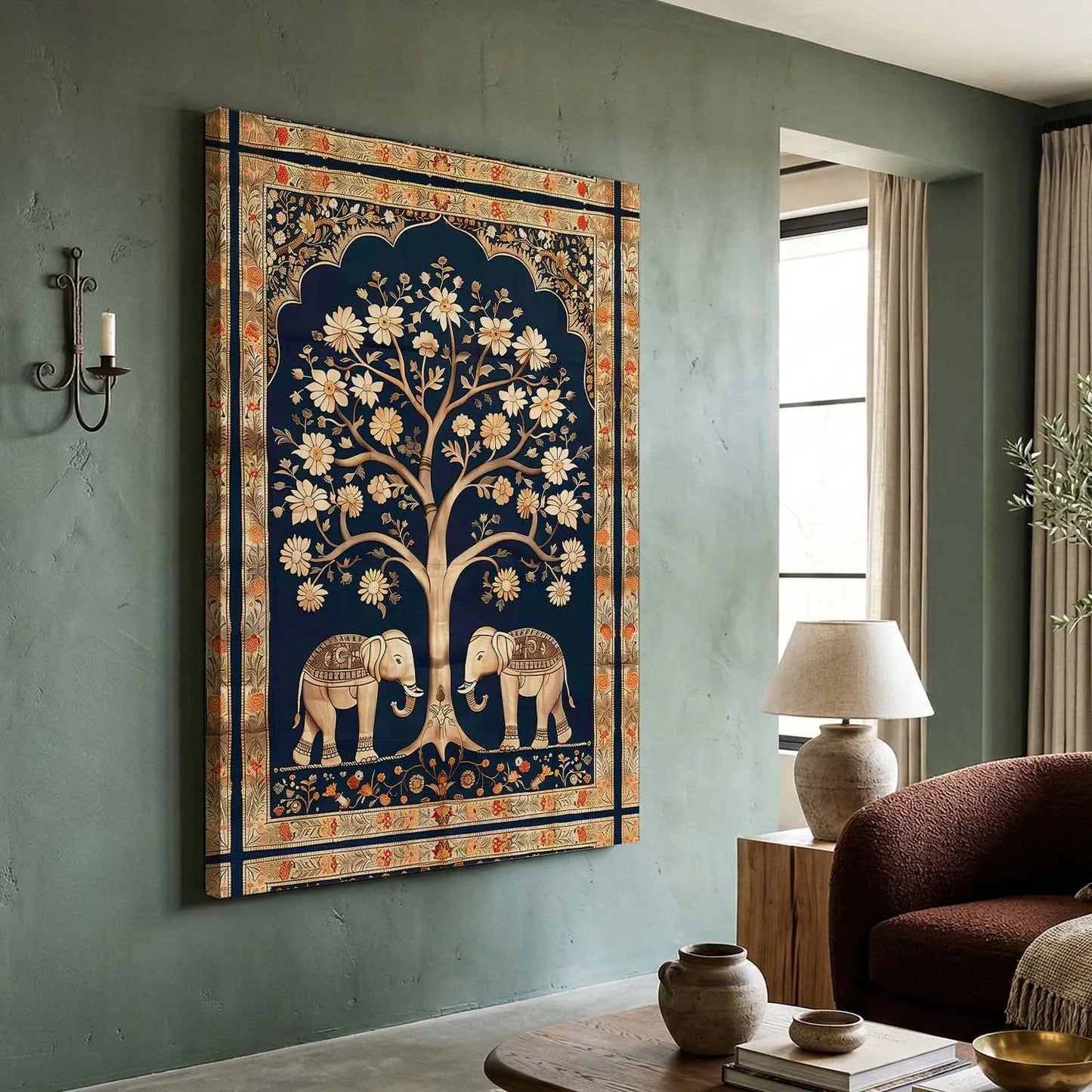 Kalamkari Wall Art For Home Decor Canvas Painting Wall Decor