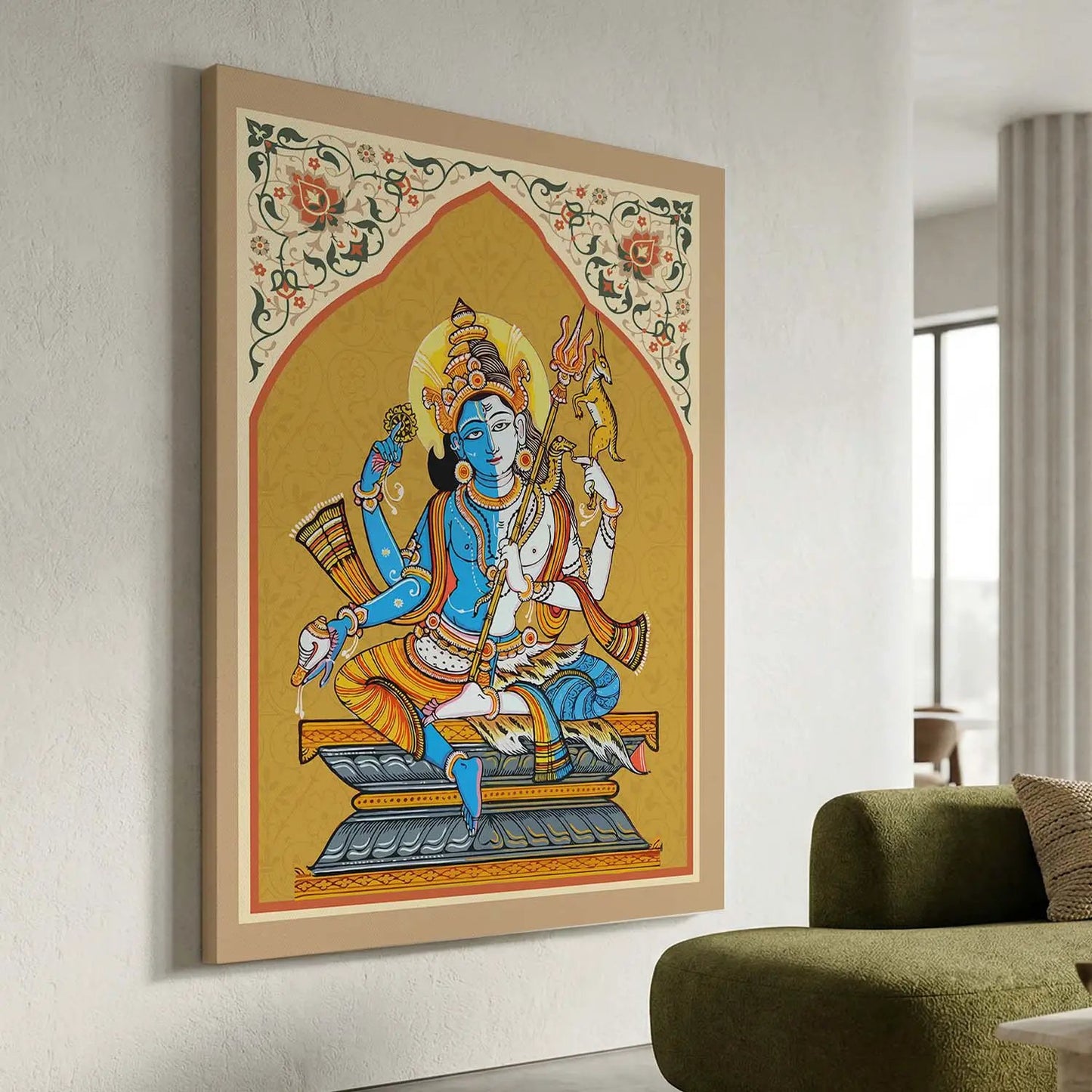 Pattachitra Wall Art For Home Décor Canvas Painting Religious Wall Décor