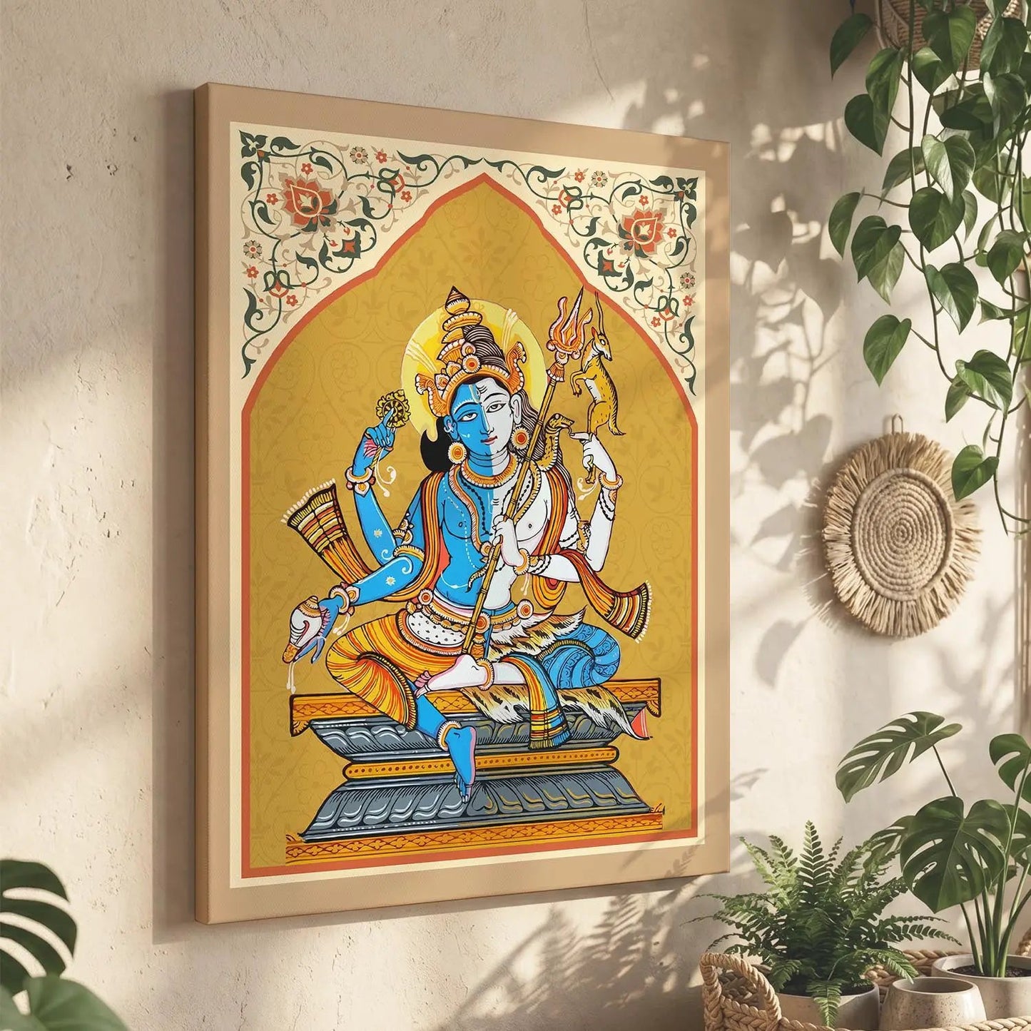 Pattachitra Wall Art For Home Décor Canvas Painting Religious Wall Décor