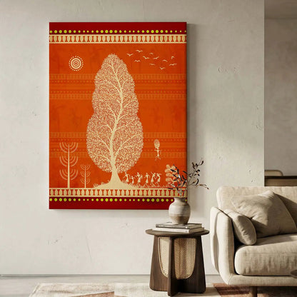 Warli Wall Art For Home Décor Canvas Painting Wall Décor