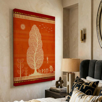 Warli Wall Art For Home Décor Canvas Painting Wall Décor