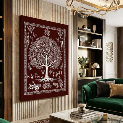 Warli Wall Art For Home Décor Canvas Painting Wall Décor