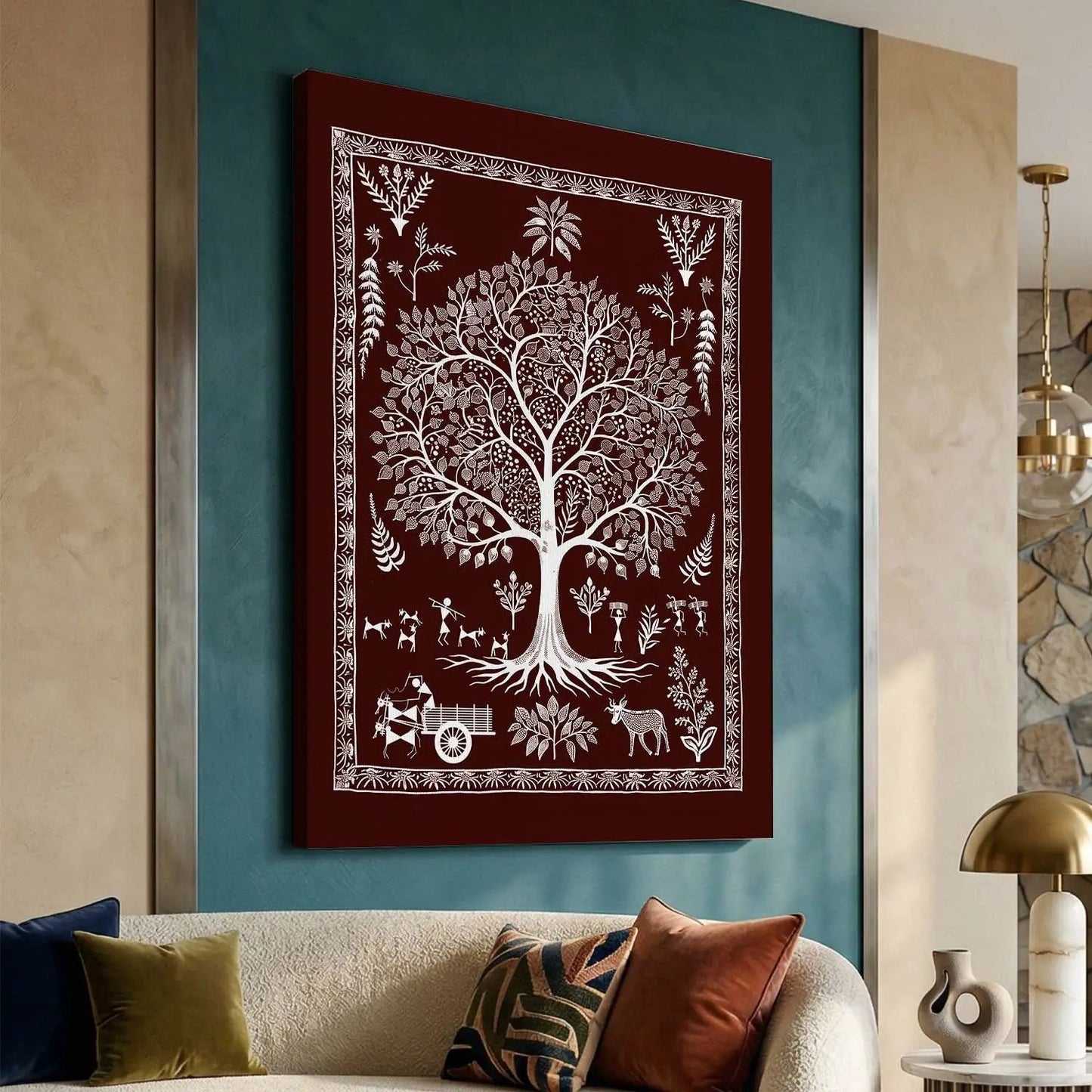 Warli Wall Art For Home Décor Canvas Painting Wall Décor