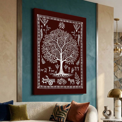 Warli Wall Art For Home Décor Canvas Painting Wall Décor
