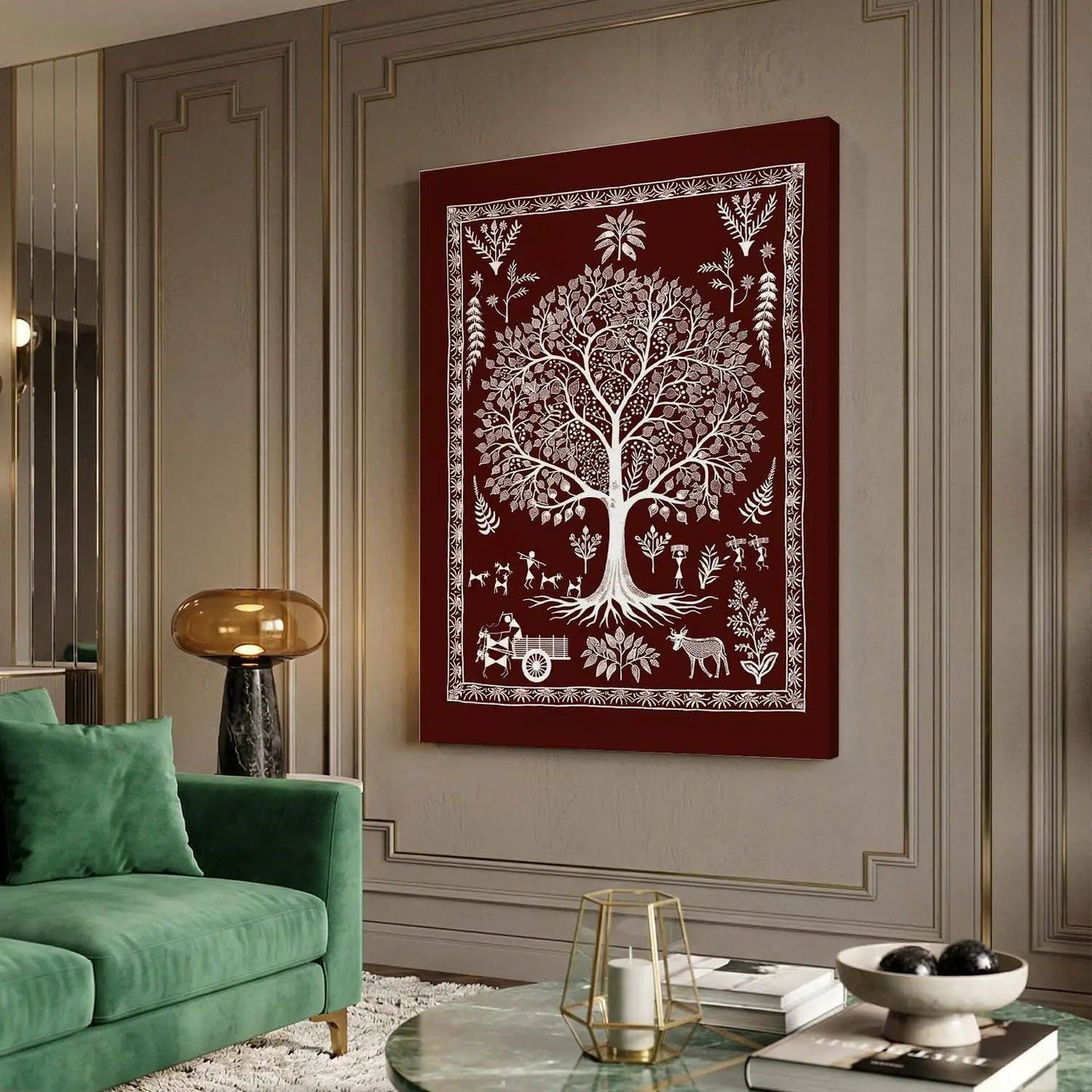 Warli Wall Art For Home Décor Canvas Painting Wall Décor