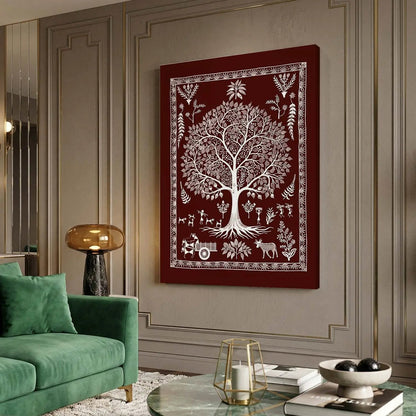Warli Wall Art For Home Décor Canvas Painting Wall Décor