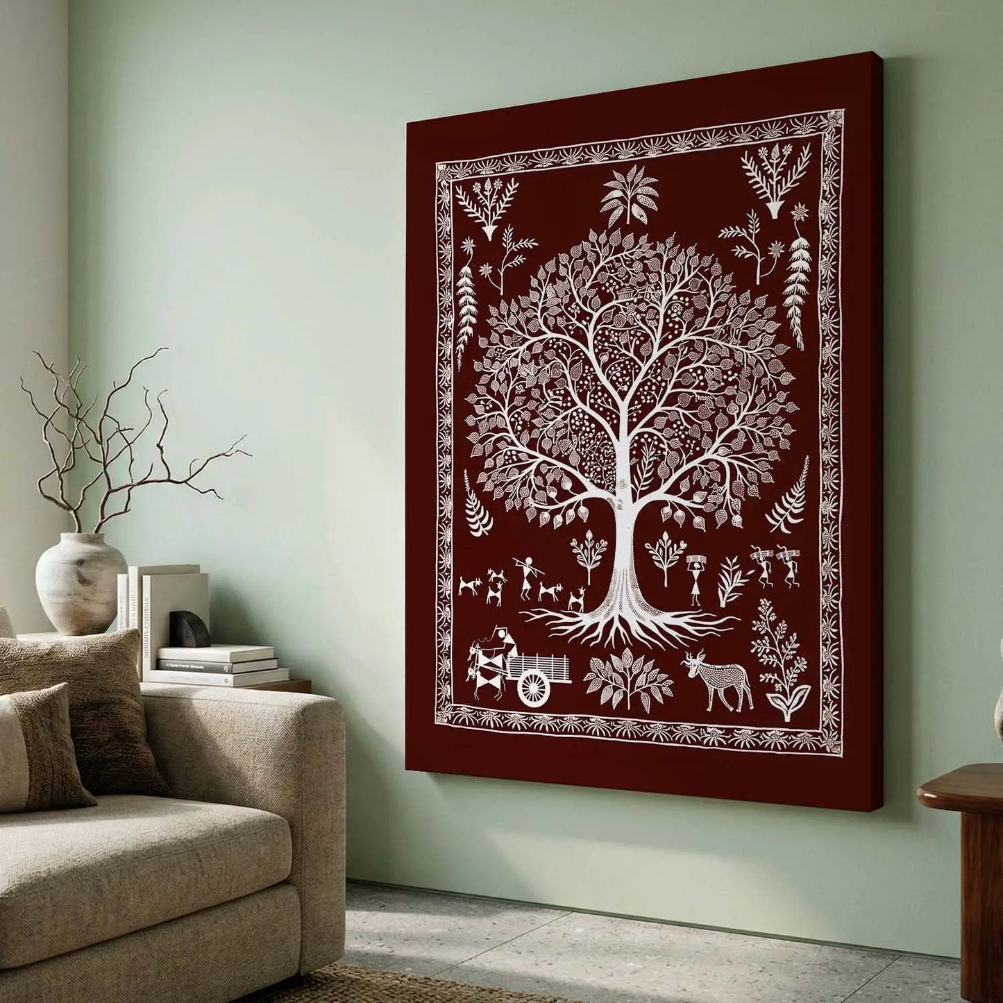 Warli Wall Art For Home Décor Canvas Painting Wall Décor
